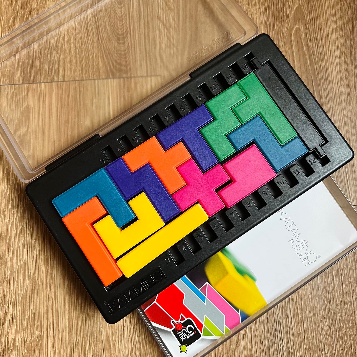 Gigamic Katamino Pocket – Travel-Size Puzzle Game with 500 Challenges
