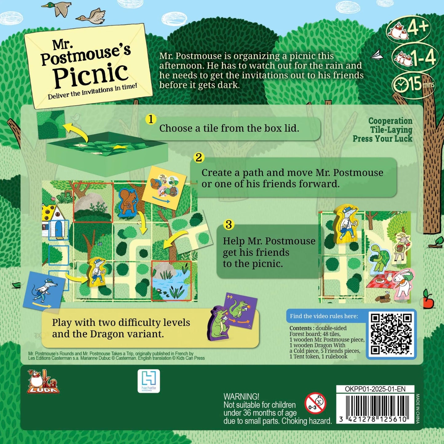 GIGAMIC Mr. Postmouse’s Picnic – Cooperative Kids Board Game for 1–4 Players (30 Min)