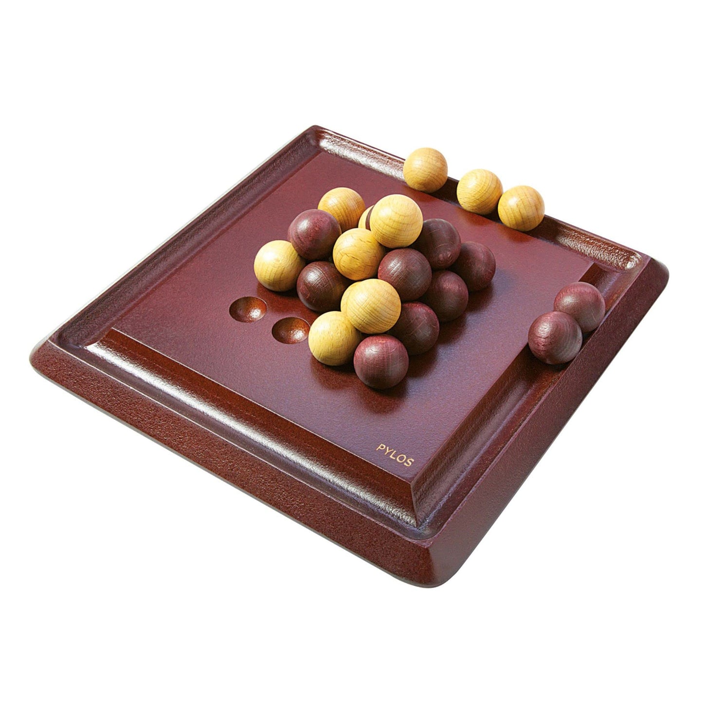 Gigamic Pylos – Wooden 2-Player Abstract Strategy Game, 15-Min Pyramid Challenge