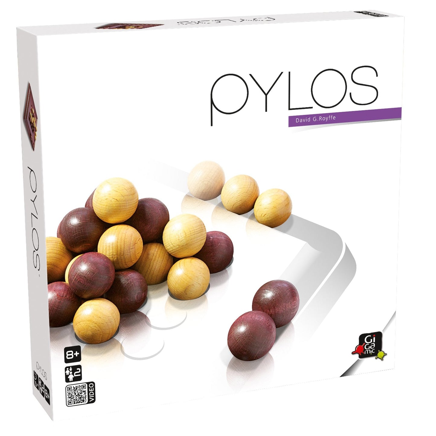 Gigamic Pylos – Wooden 2-Player Abstract Strategy Game, 15-Min Pyramid Challenge