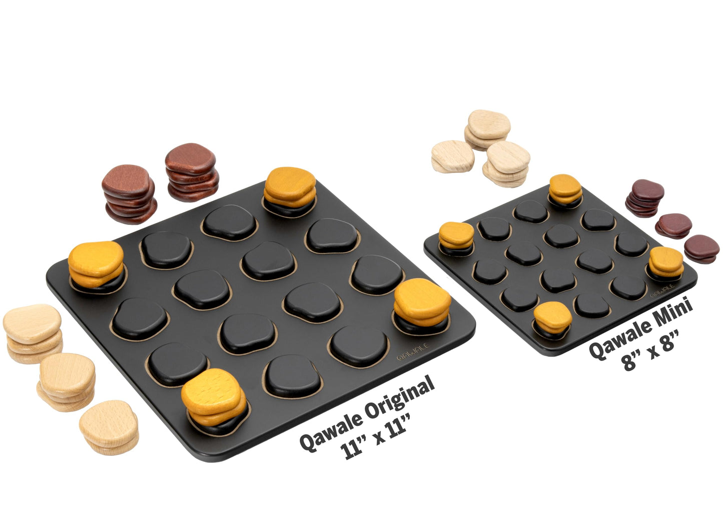 GIGAMIC Qawale Mini | Travel-Friendly Abstract Strategy Board Game for 2 Players