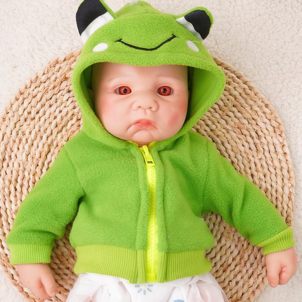 GiggleBabble 17-Inch Full Silicone Reborn Baby Doll – Eyes Open, Realistic & Gift-Ready