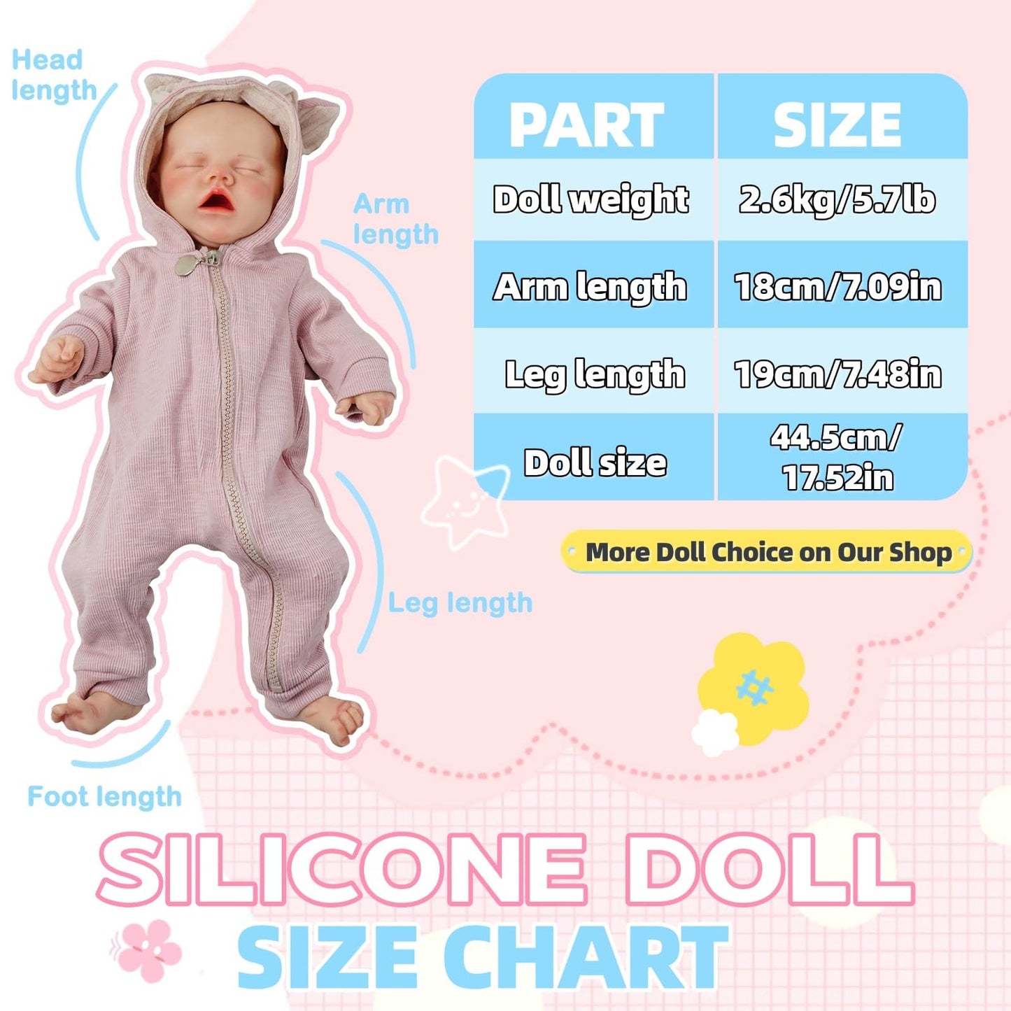 GiggleBabble Realistic Reborn Baby Doll – 17 Inch Full Silicone, Lifelike Gift for Kids