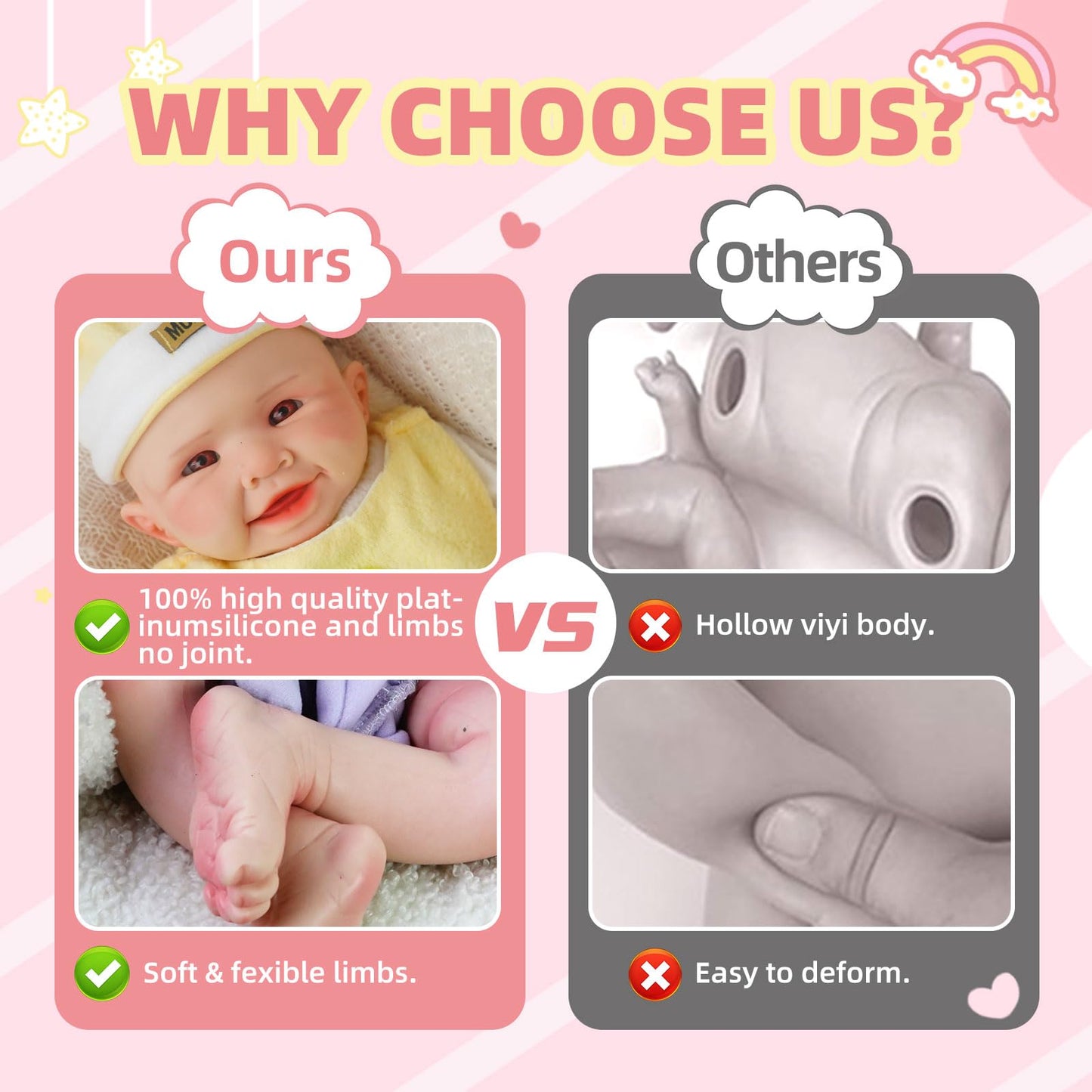 GiggleBabble Realistic Reborn Baby Doll – 17 Inch Full Silicone, Lifelike Gift for Kids