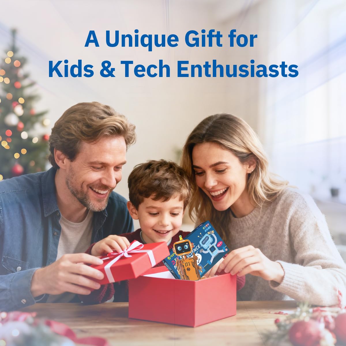 Giggleway STEM Robotics Kit for Kids 8-12 — Voice-Controlled Wooden Robot