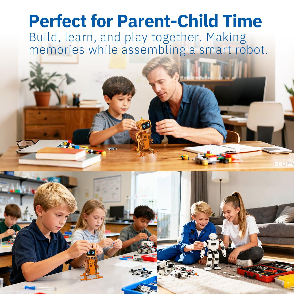 Giggleway STEM Robotics Kit for Kids 8-12 — Voice-Controlled Wooden Robot
