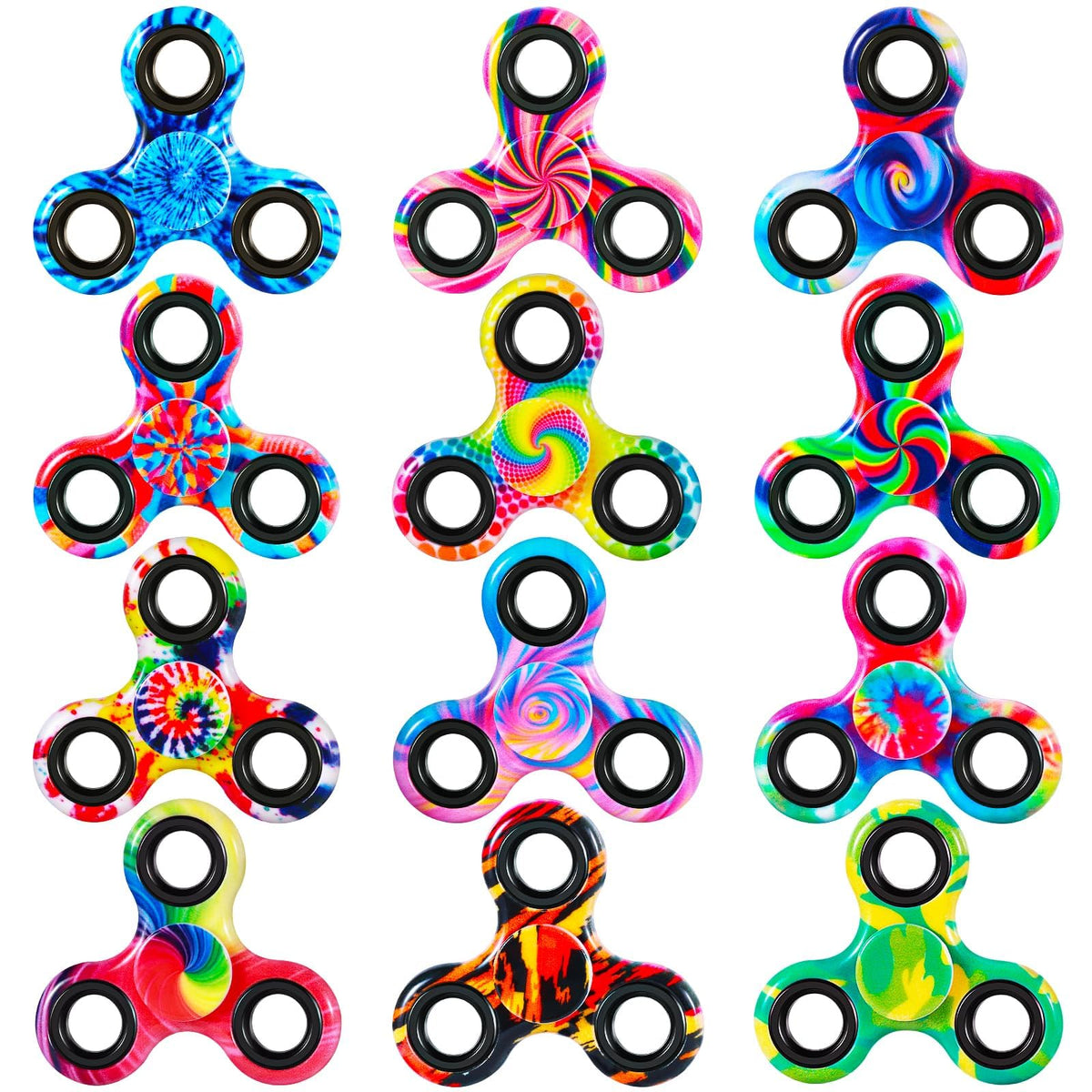 Gigilli 12-Pack Metal Fidget Spinners – Quiet, Ultra-Smooth Sensory Toys for Kids & Adults