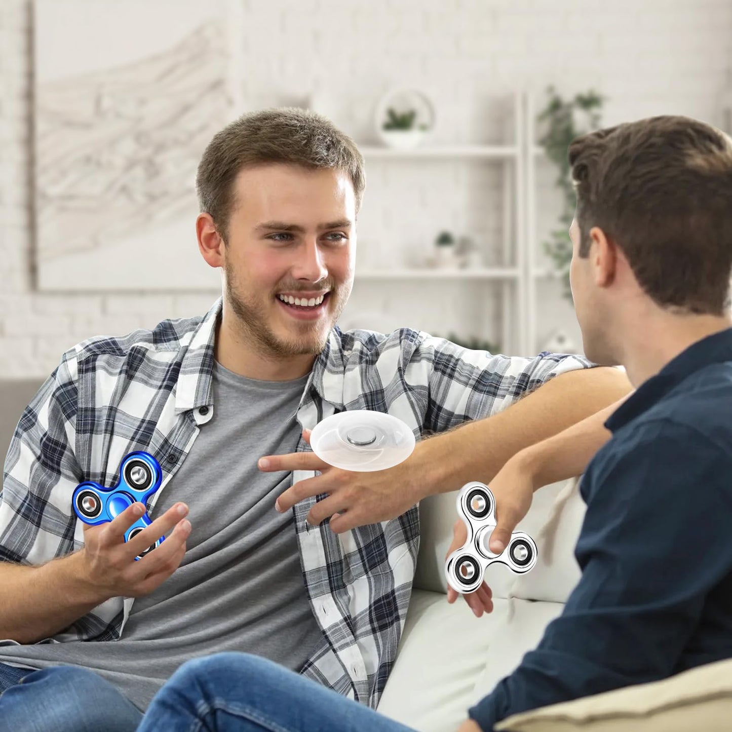 Gigilli 2-Pcs Fidget Spinner for Stress Relief – Electroplated Spinners for Kids & Adults