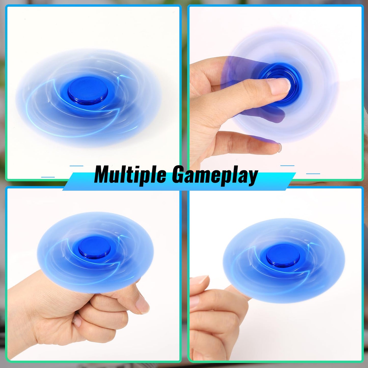 Gigilli 2-Pcs Fidget Spinner for Stress Relief – Electroplated Spinners for Kids & Adults