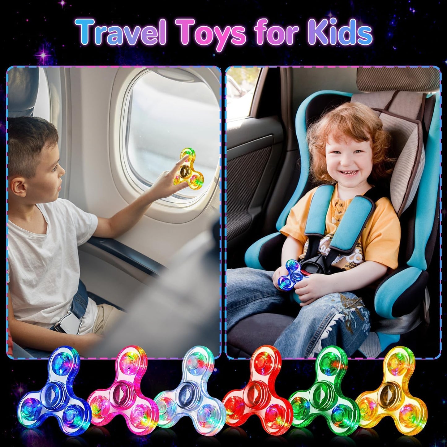 Gigilli LED Fidget Spinner – Light Up Sensory Toy for Kids & Adults | ADHD Autism Friendly