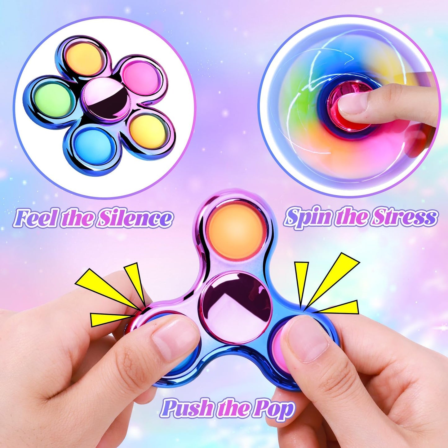 Gigilli Pop Fidget Spinner — Sensory Toy for Kids & Adults | Focus & Stress Relief