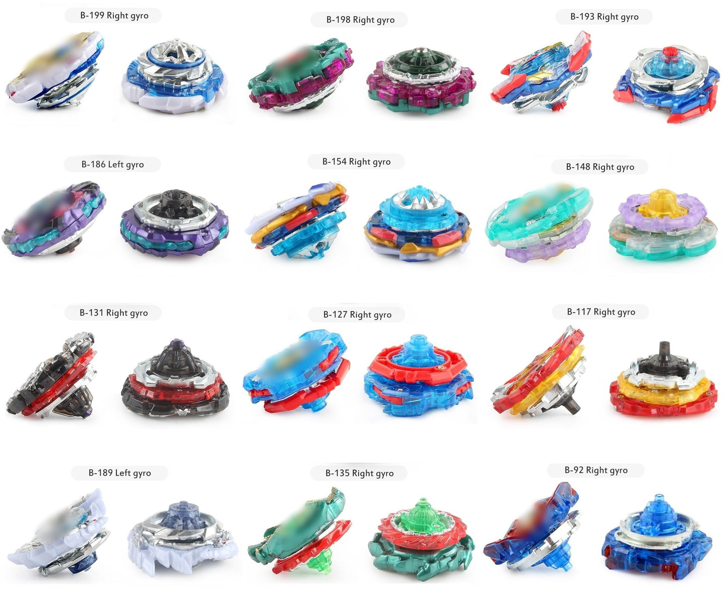 GiGlmeon Battling Tops Box Set – 12 Spinning Tops, 2 Launchers, Burst Gyro Battle Game