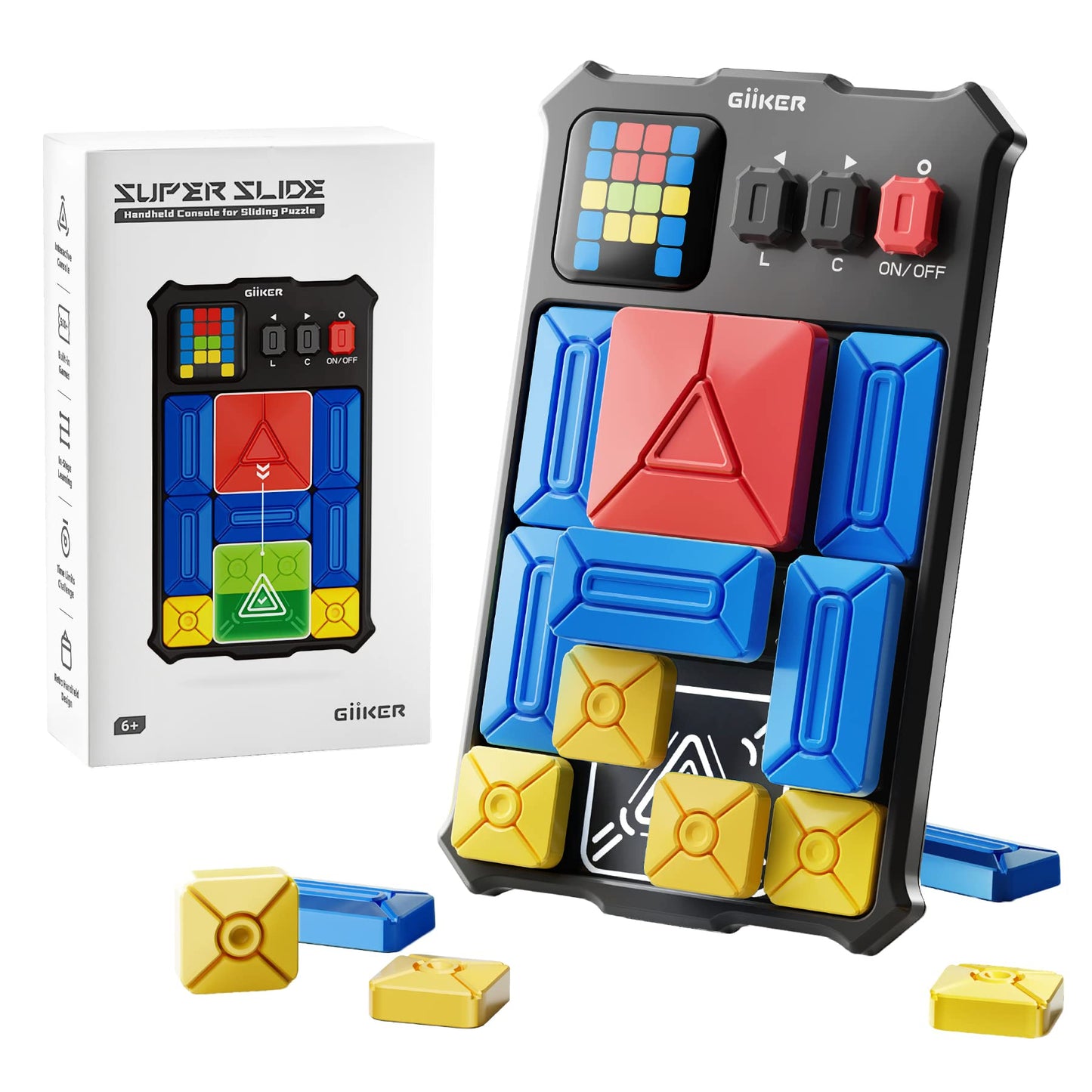 GiiKER Super Slide Puzzle – 500+ Challenges Brain Teaser for Kids, Teens & Travel