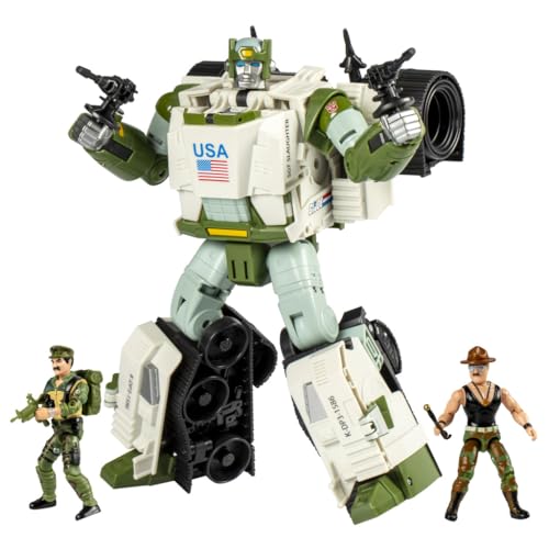 Transformers x G.I. Joe Kup Triple T 9-Inch Action Figure with SGT Slaughter & Leatherneck