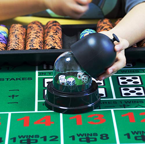 Gikfun Automatic Lucky Dice Roller Cup Set – 5 Dice, Push-Button Rolling, Privacy Cap EK1883