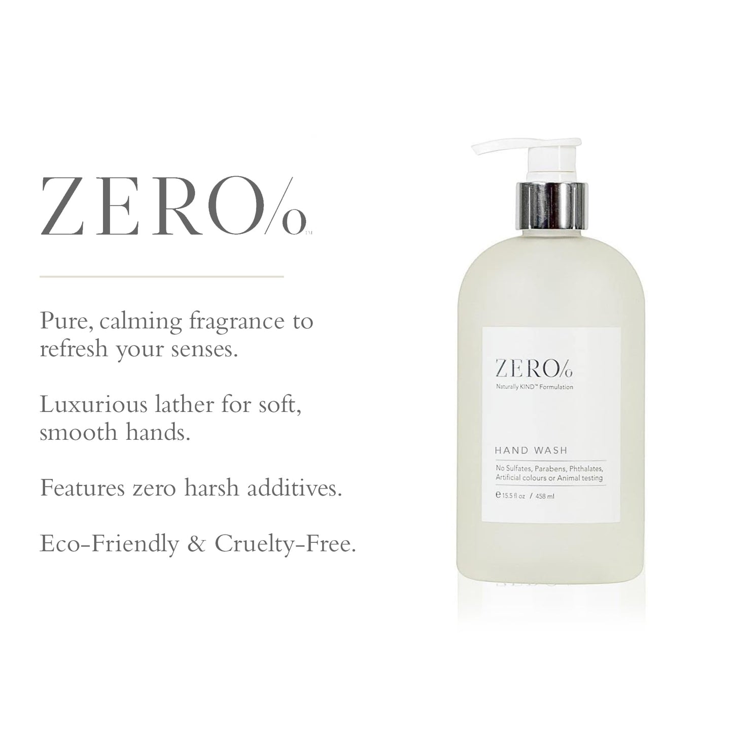Gilchrist & Soames Zero% Unisex Hand Wash – Sulfate & Paraben Free, Cruelty-Free, 15.5 oz