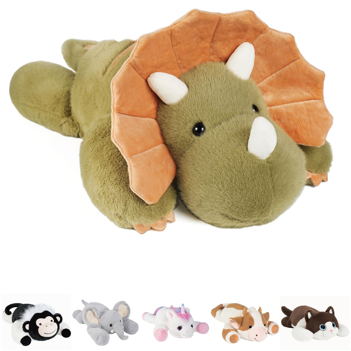 GILFWM Weighted Dinosaur Plush – 26.8 inch Pillow, 5 lb, Washable