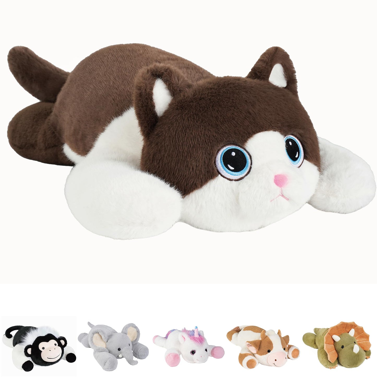 GILFWM Weighted Cat Plush – 21.3in, 3 lb, Safe & Washable