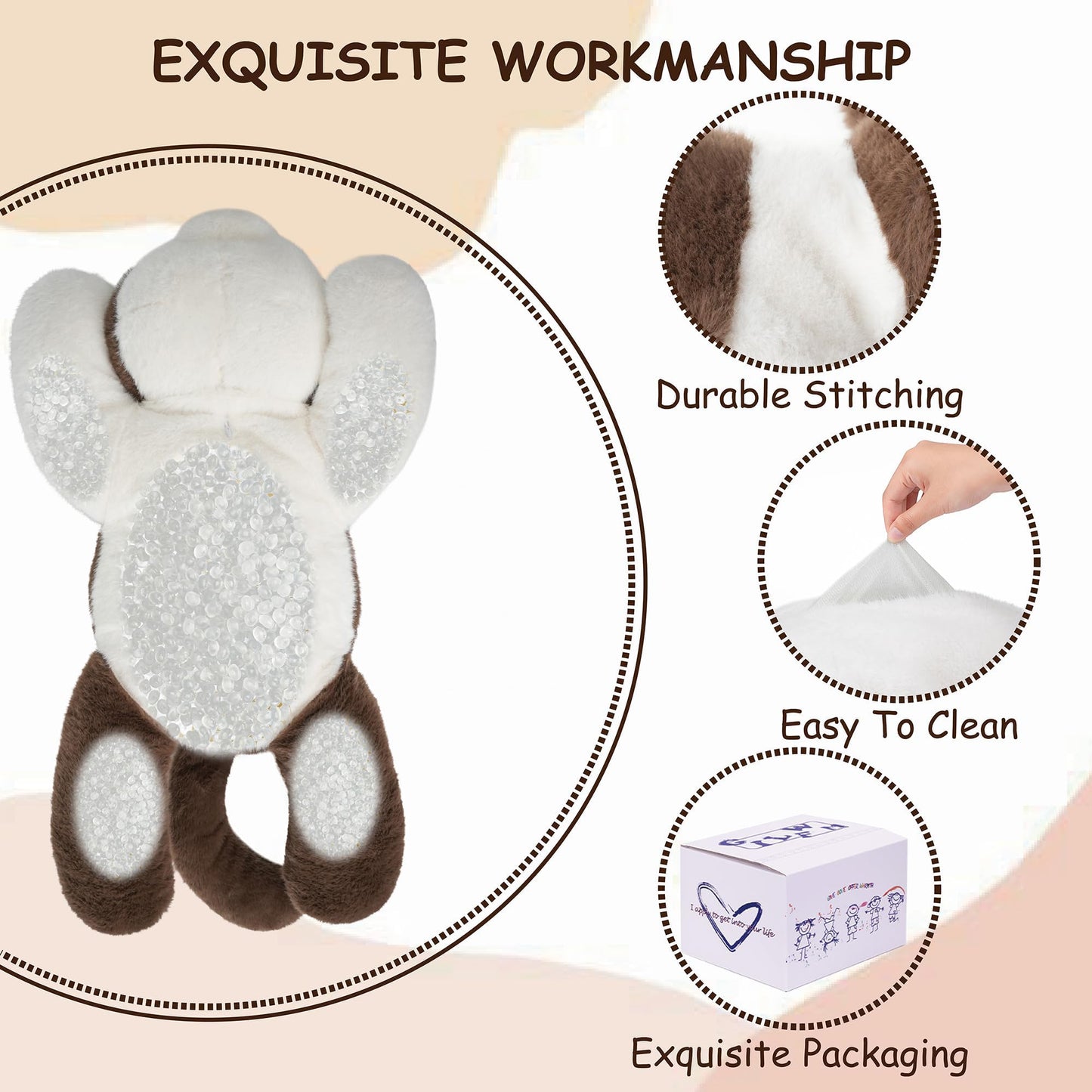 GILFWM Weighted Cat Plush – 21.3in, 3 lb, Safe & Washable