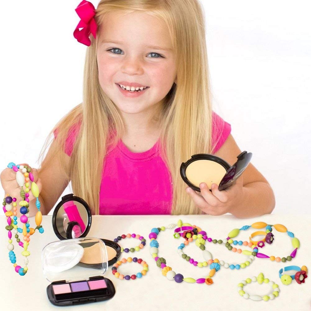 GILI Pop Beads Jewelry Making Kit for Kids 4-8 | 500pcs Snap Beads Craft Set