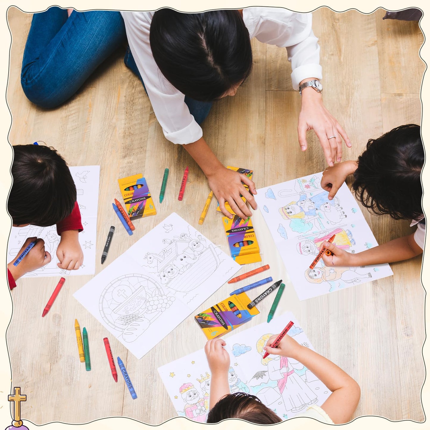 Gilprop 336pcs Christian Coloring Books with Crayons – Bible Stories for Kids