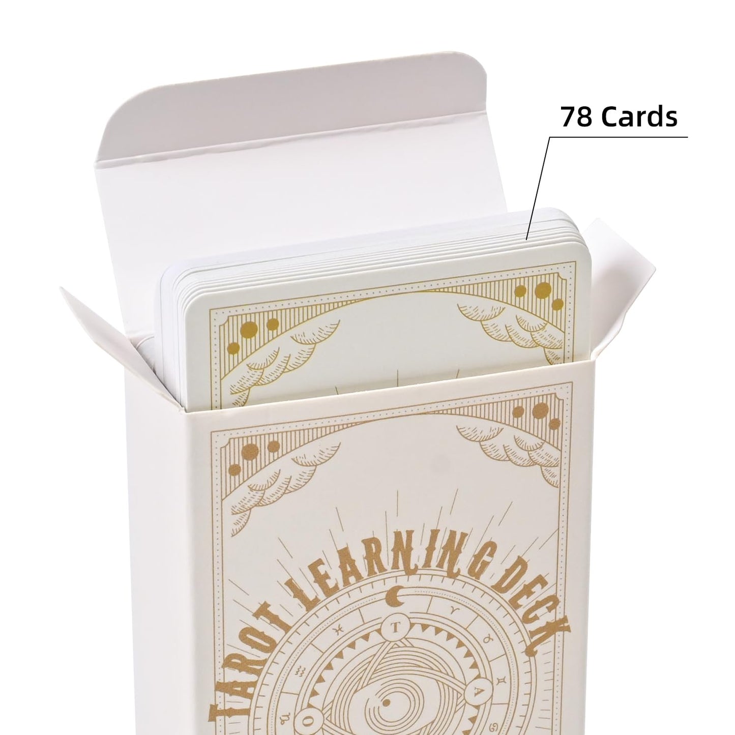 GINCEVHY 78 Clear Text Pattern Tarot Cards - Beginner Tarot Deck with Upright and Reversed Meanings