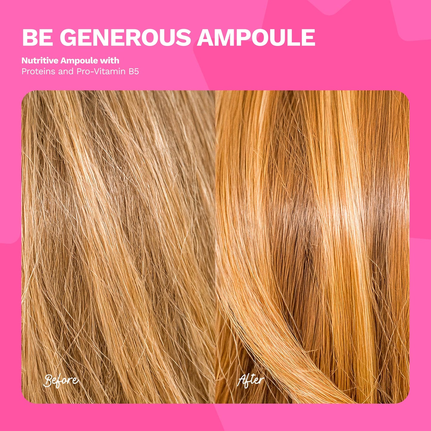 Ginger Milk Nutritive Hair Treatment Ampoule with Proteins and Pro-Vitamin B5 | BE GENEROUS (Pack 6 x 0.5 fl oz)