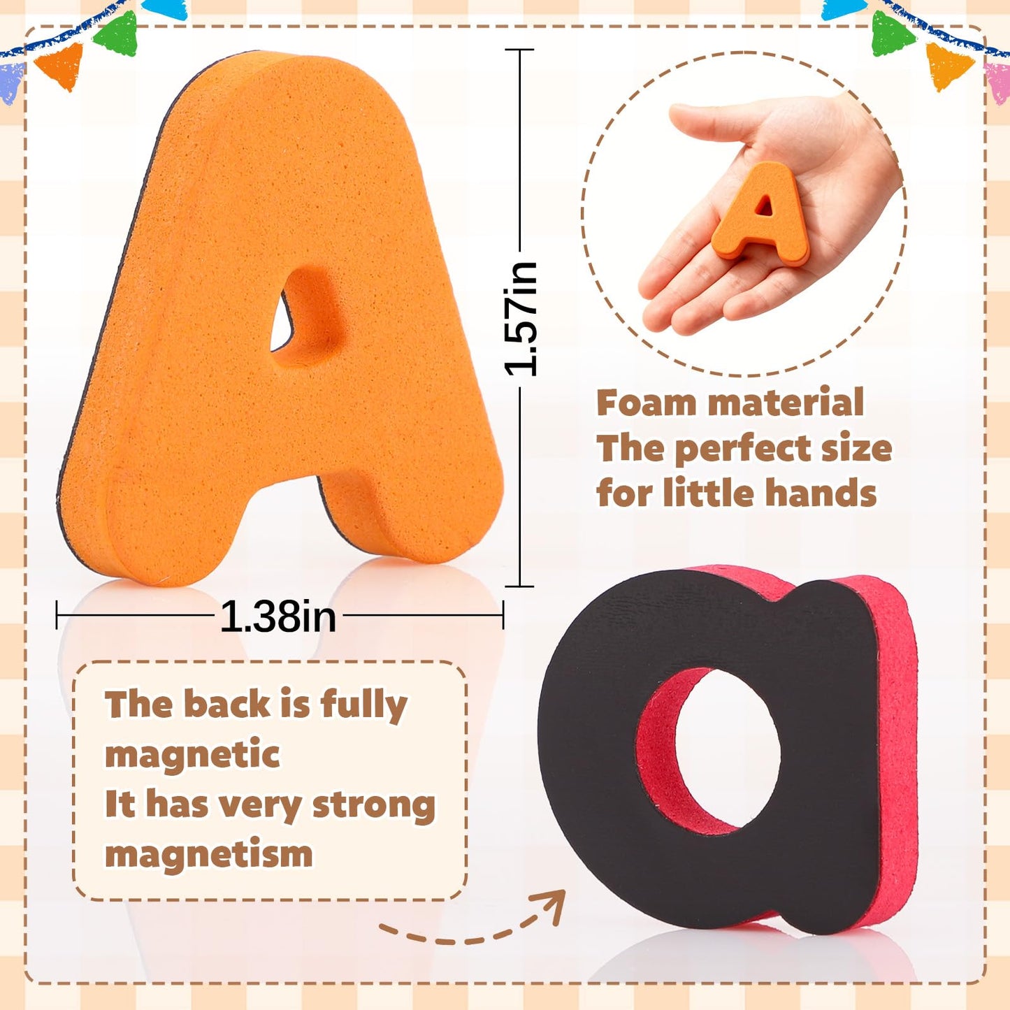 GINMIC Magnetic Letters and Numbers with Magnet Board | Alphabet & Math Symbols