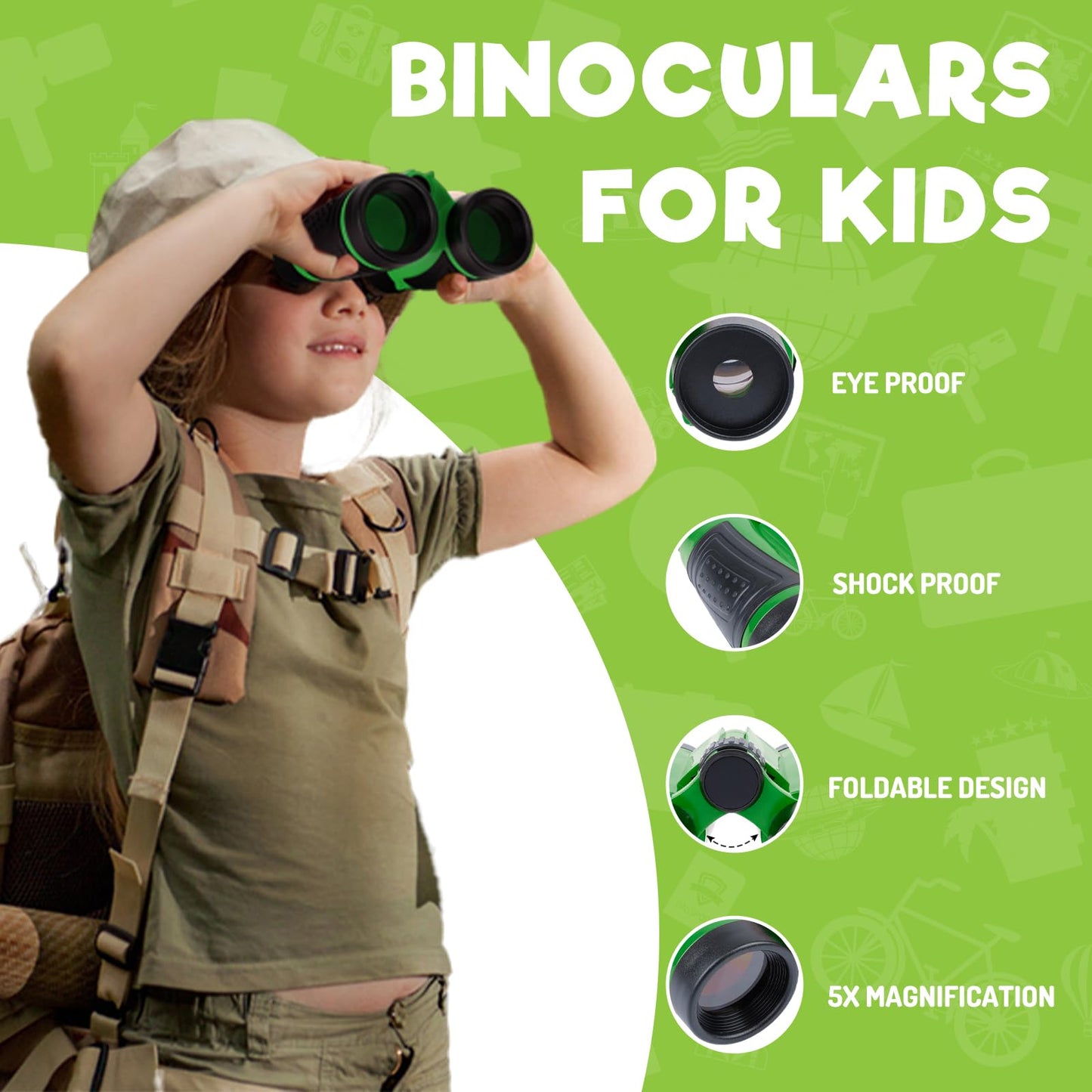 GINMIC Kids Explorer Kit & Bug Catching Kit — 16 Pcs Outdoor Safari Set for Ages 3-12