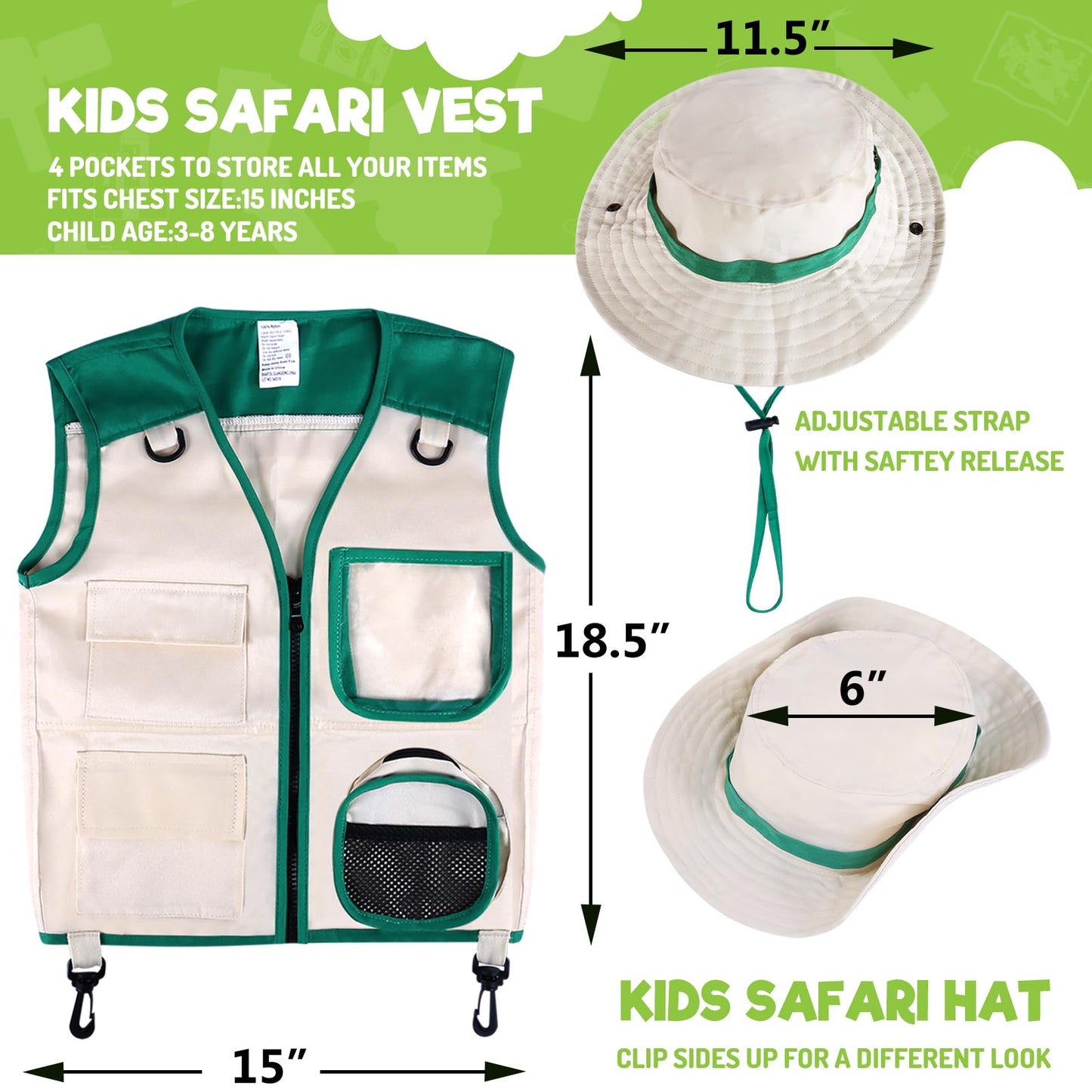 GINMIC Kids Explorer Kit & Bug Catching Kit — 16 Pcs Outdoor Safari Set for Ages 3-12