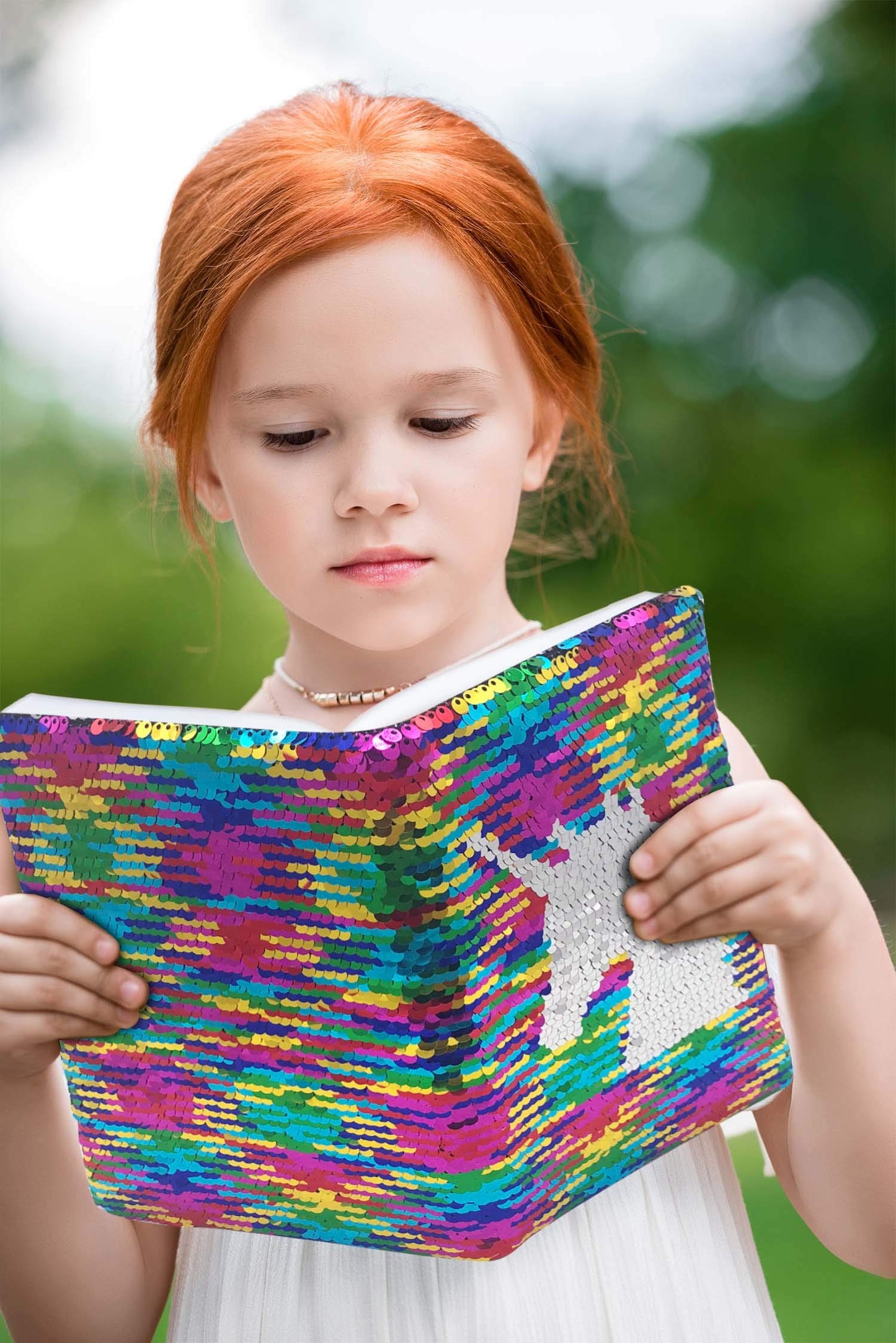 GINMLYDA Sequin Girls Journal for Kids — Reversible Unicorn Sequins, 160 Lined Pages, 8.5x5.5 Inches