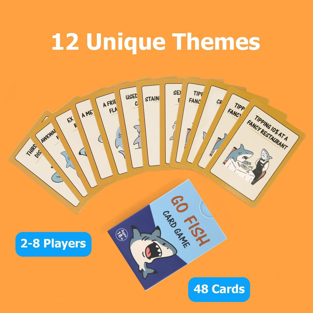 GIOREFAY Go Fish Card Game – Go Whatever Expansion Pack (18+), Adult Party Gift