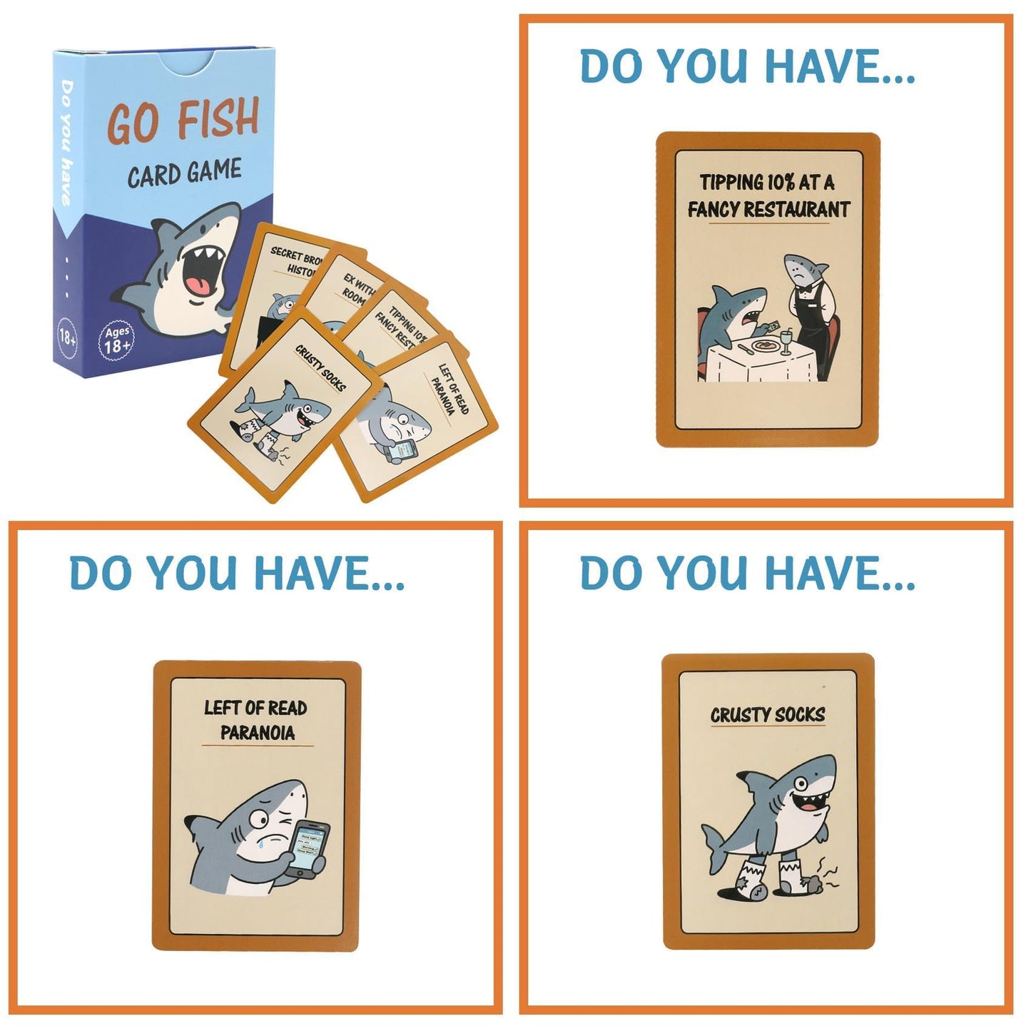 GIOREFAY Go Fish Card Game – Go Whatever Expansion Pack (18+), Adult Party Gift