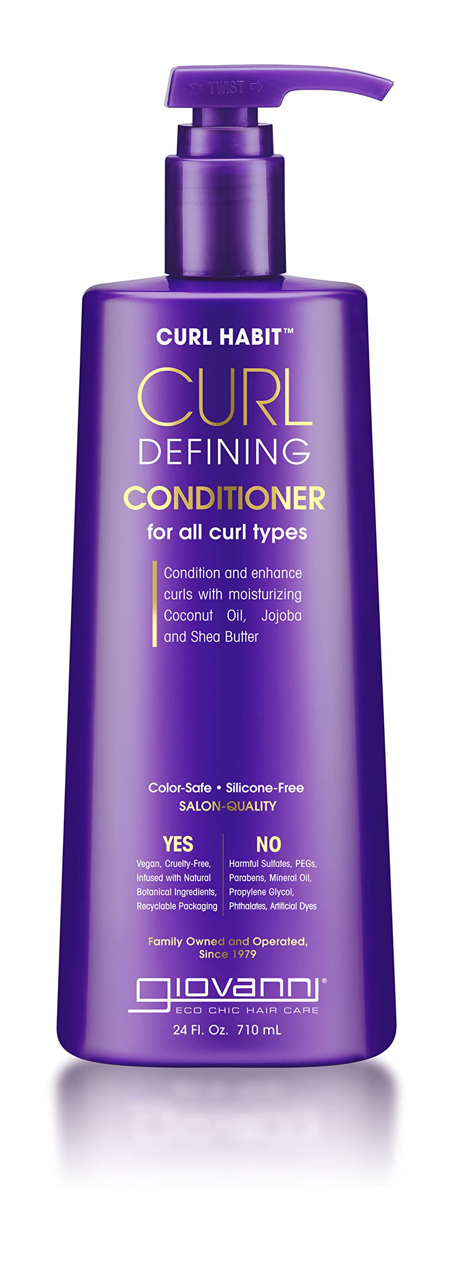 GIOVANNI Curl Habit Curl Defining Conditioner – For Curly Hair, Vegan, Cruelty-Free, Silicone-Free, 24 oz