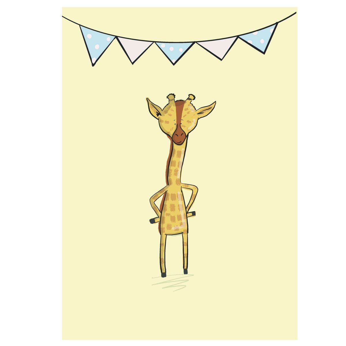 Giraffe Nursery – Cute Animal Wall Art Print