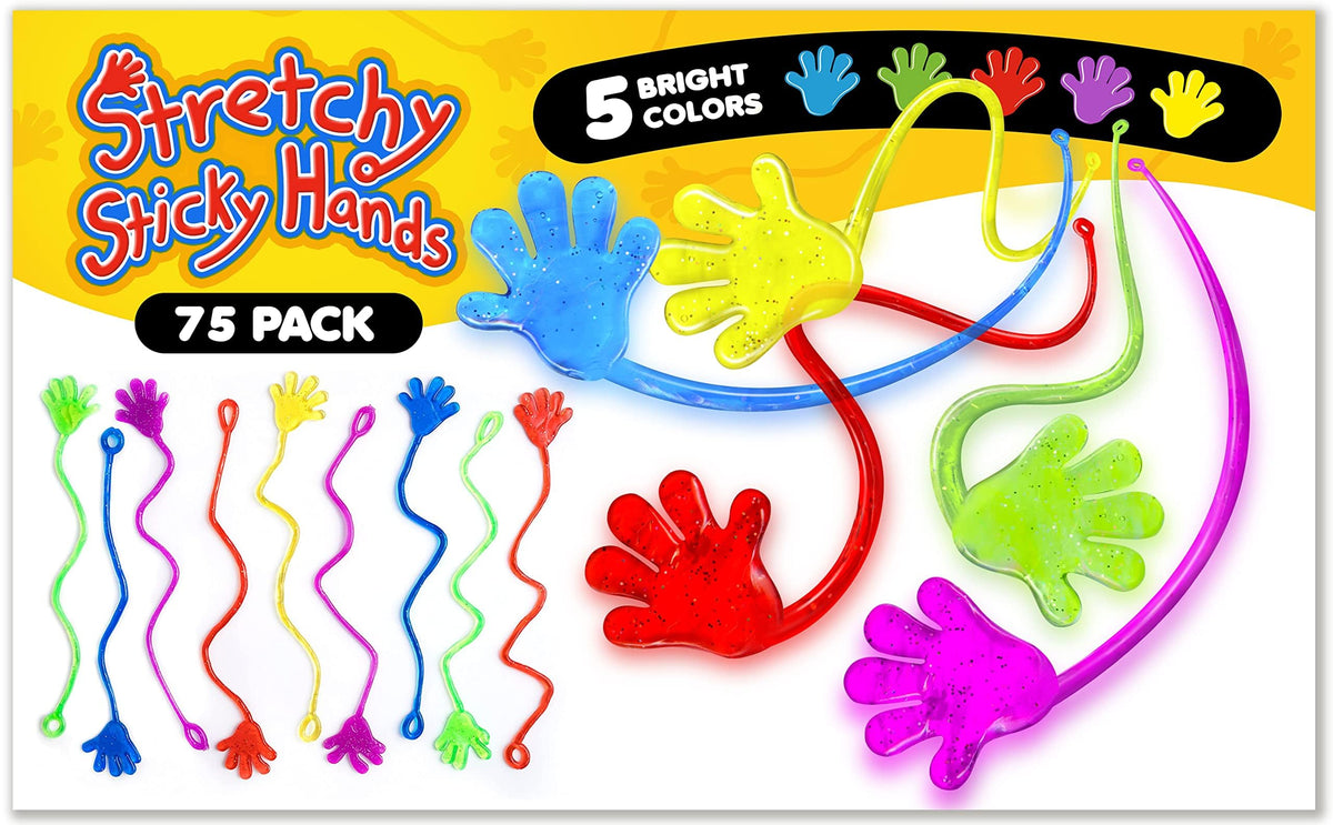 Giraffe Manufacturing 75 Pcs Bulk Sticky Hands for Kids – Slappy Hands Slap Toys for Party Favors & Goodie Bags