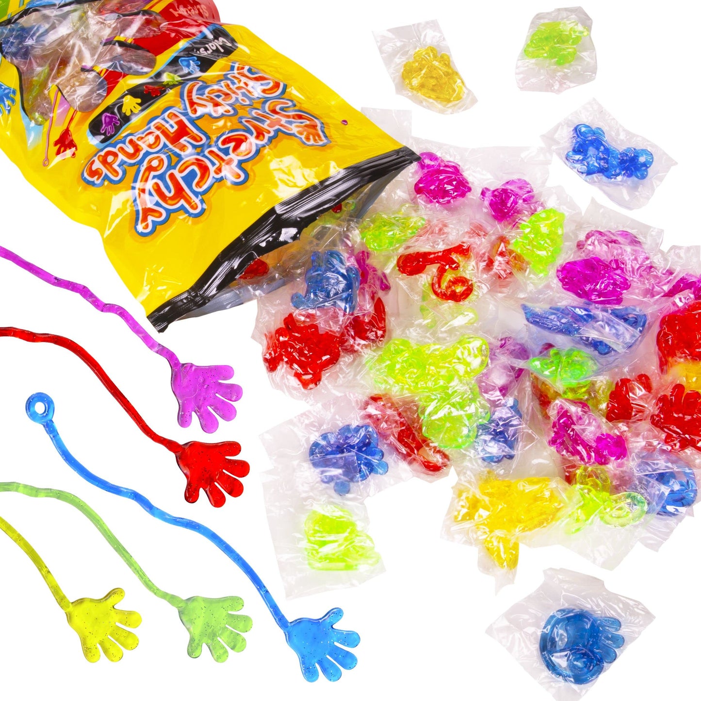 Giraffe Manufacturing 75 Pcs Bulk Sticky Hands for Kids – Slappy Hands Slap Toys for Party Favors & Goodie Bags