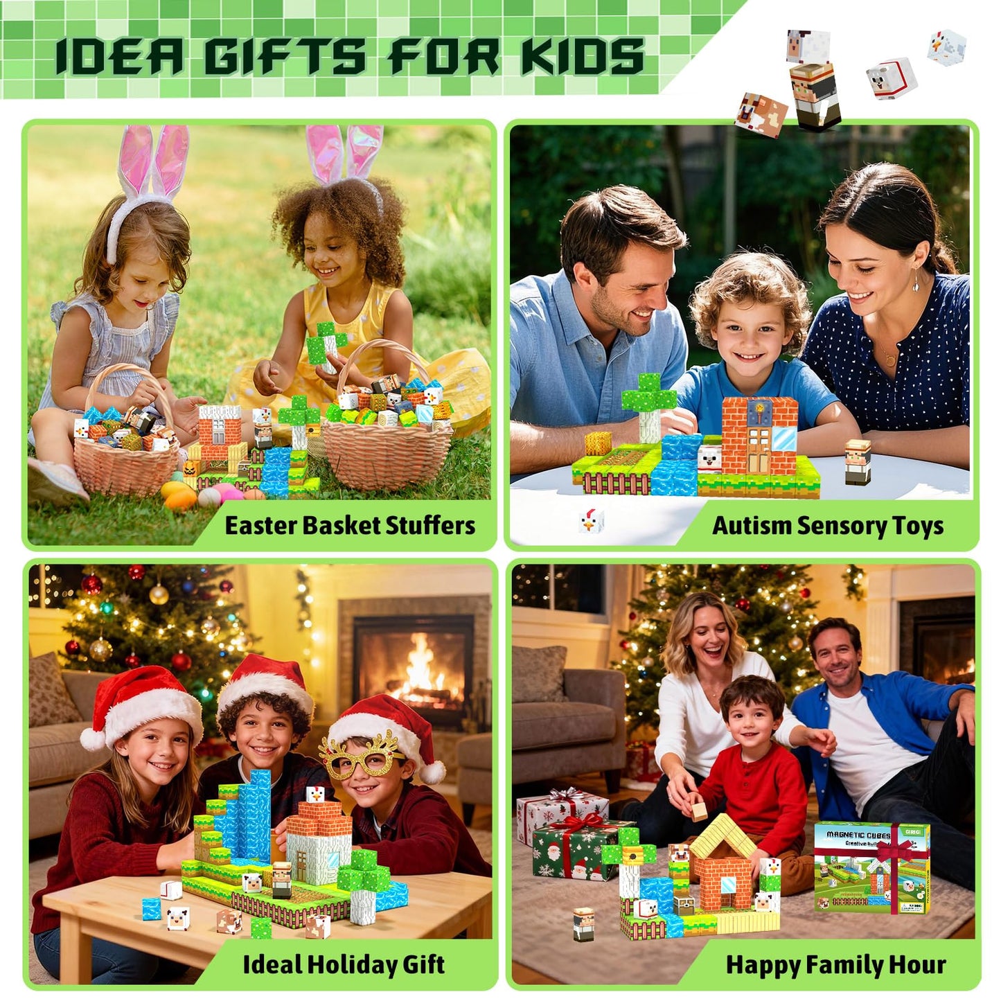Girigi Magnetic Blocks – Creative STEM Toy Set for Kids 3-13
