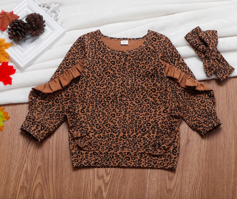 Girls' 2-pieces Clothes Set, Blouse Top with White Pants