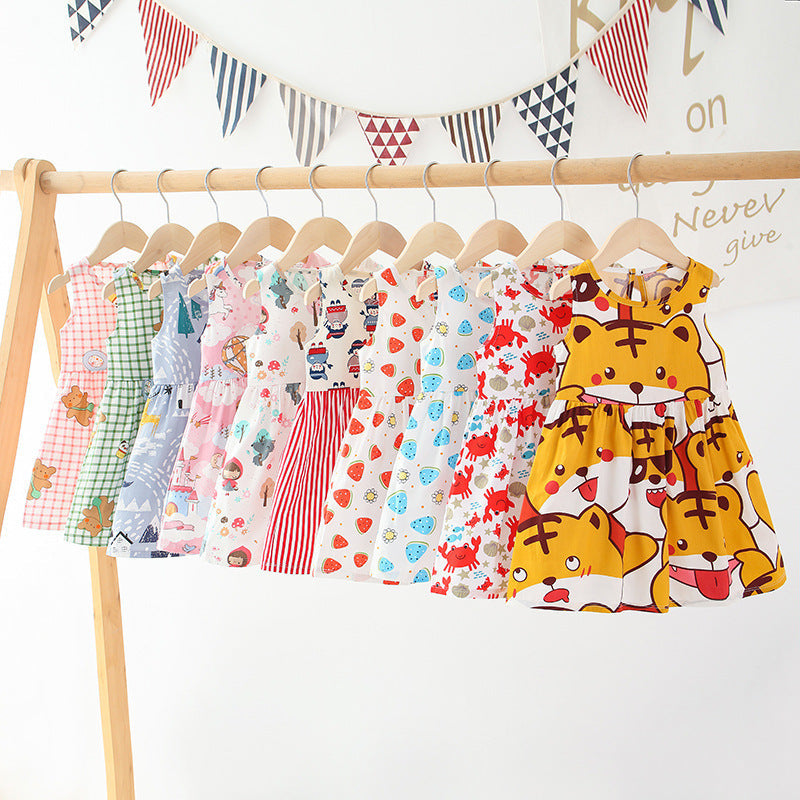 Girls' A-line Skirt Dress, Kids' Summer Dress