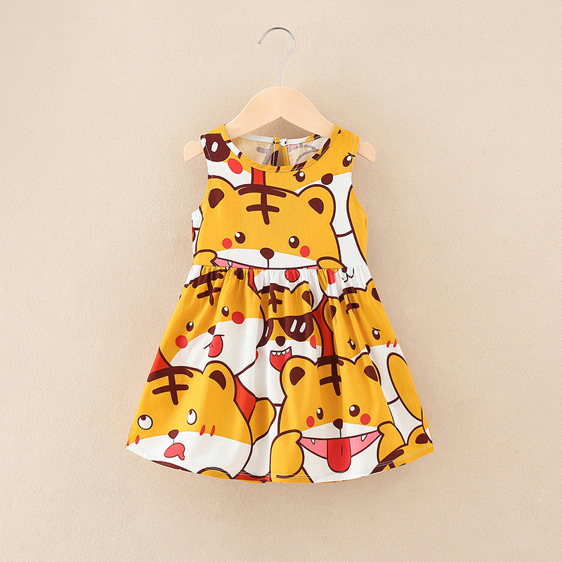 Girls' A-line Skirt Dress, Kids' Summer Dress
