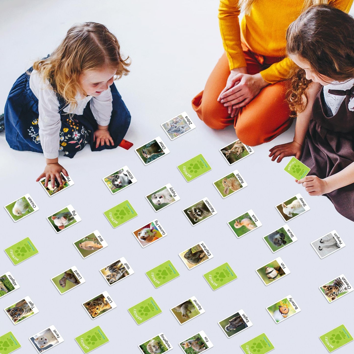 gisgfim 50 Pairs Baby Animal Memory Matching Game – Educational Card Set for Kids & Family