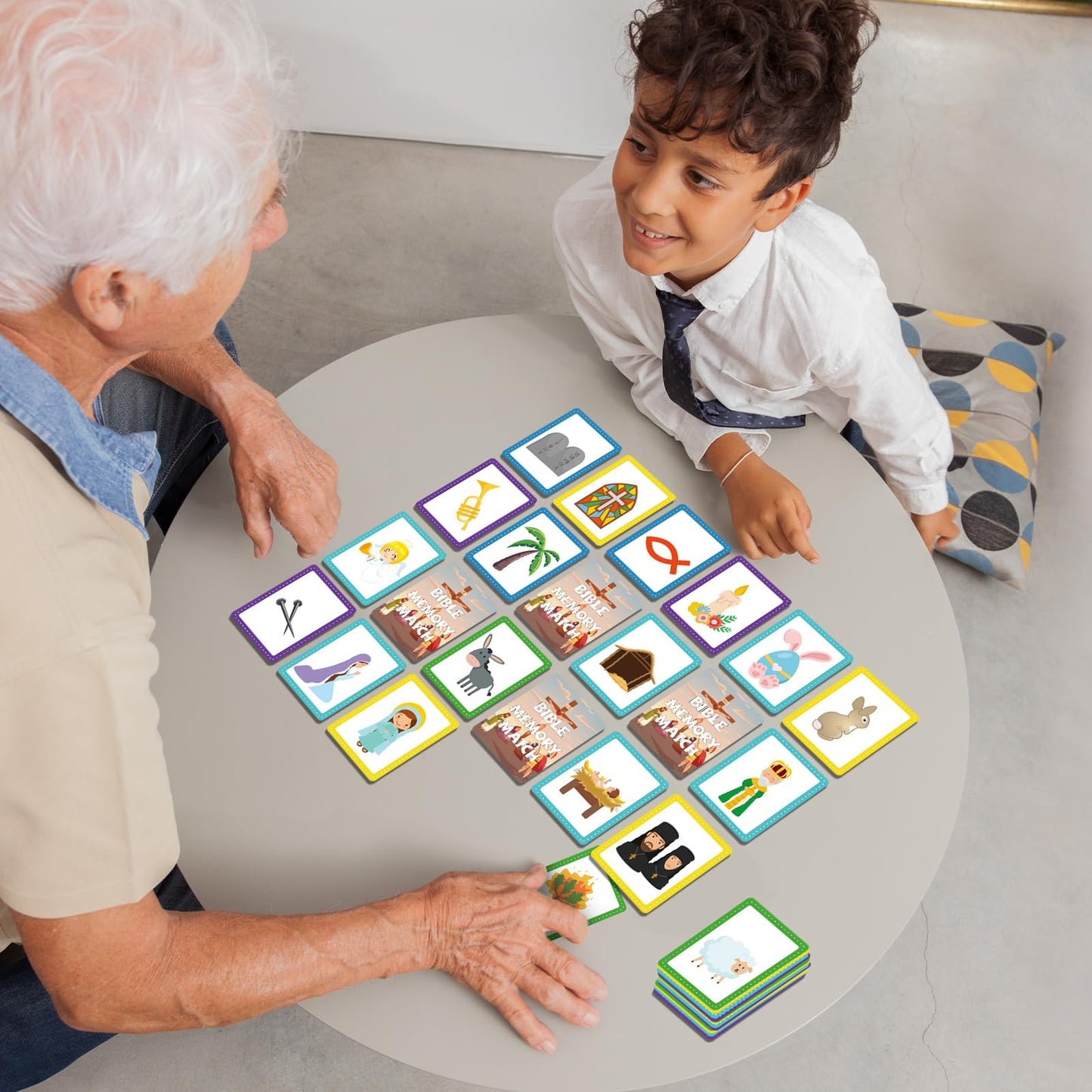 gisgfim 50 Pairs Bible Memory Matching Game – Educational Christian Card Set for Kids