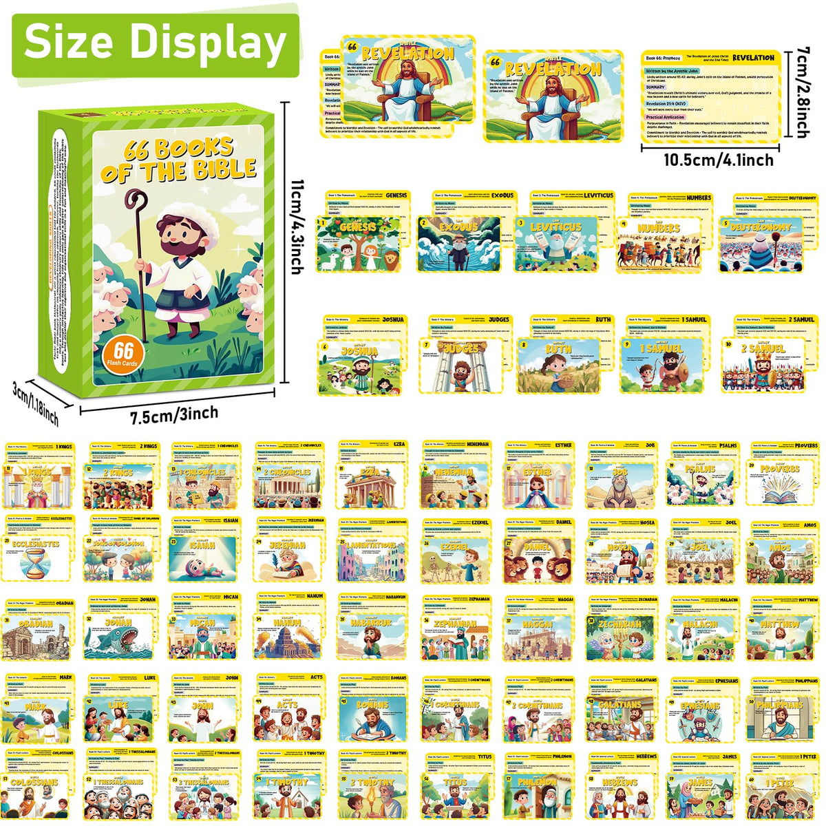 gisgfim 66 Books Bible Flash Cards – Memory Verses, Summaries & Practical Applications