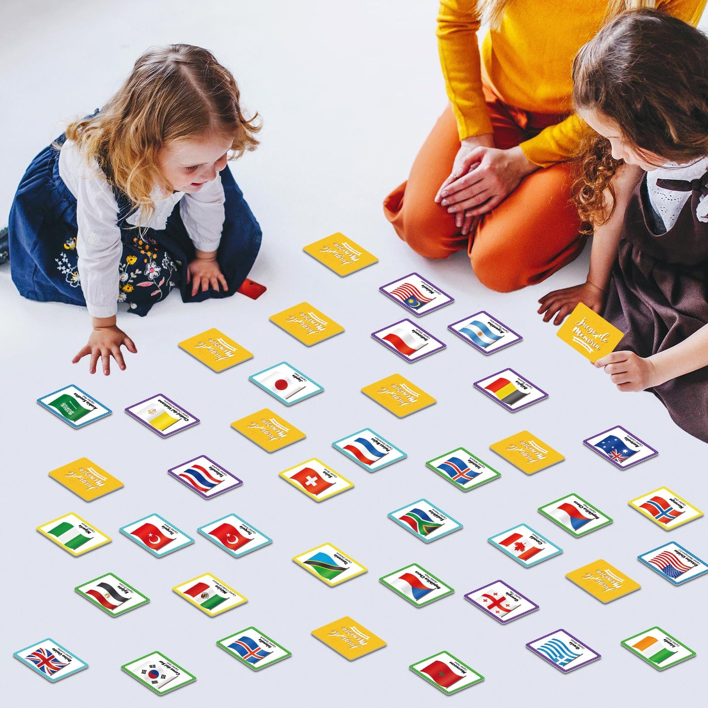 gisgfim Flags of the World Memory Game – 50 Pairs (Spanish Edition) for Kids & Adults