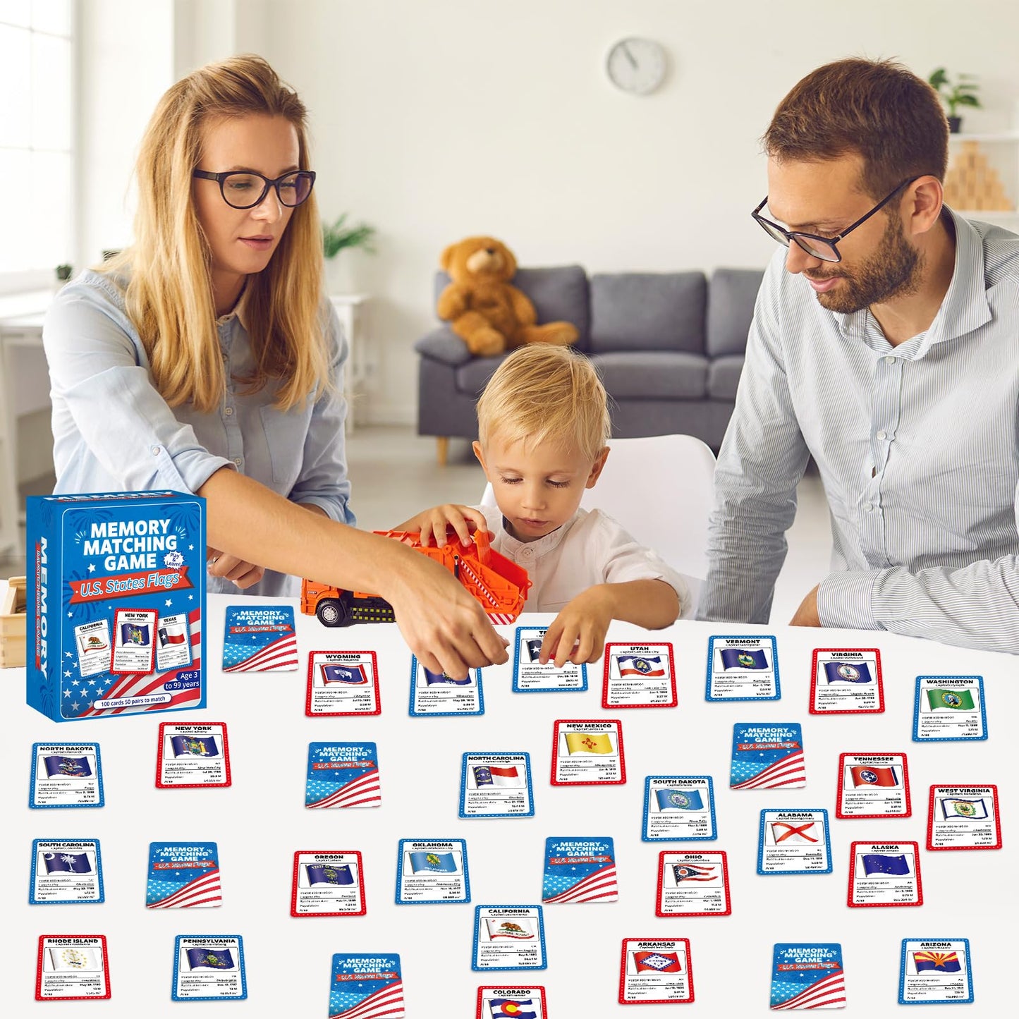 gisgfim – Flags of the United States Memory Game: 50 State Flags & Geography Learning Cards