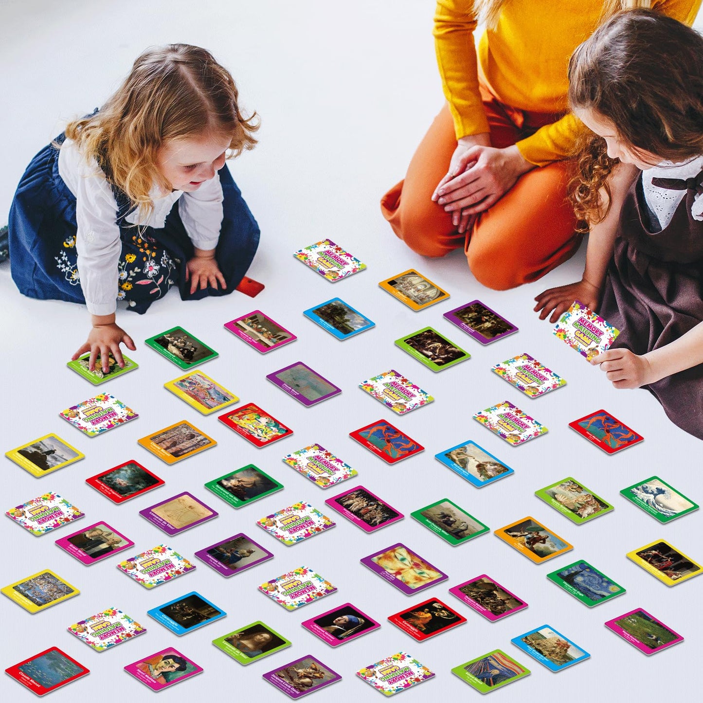 gisgfim 50 Pairs Memory Matching Game – Famous Paintings for Adults | Educational Art Card Set