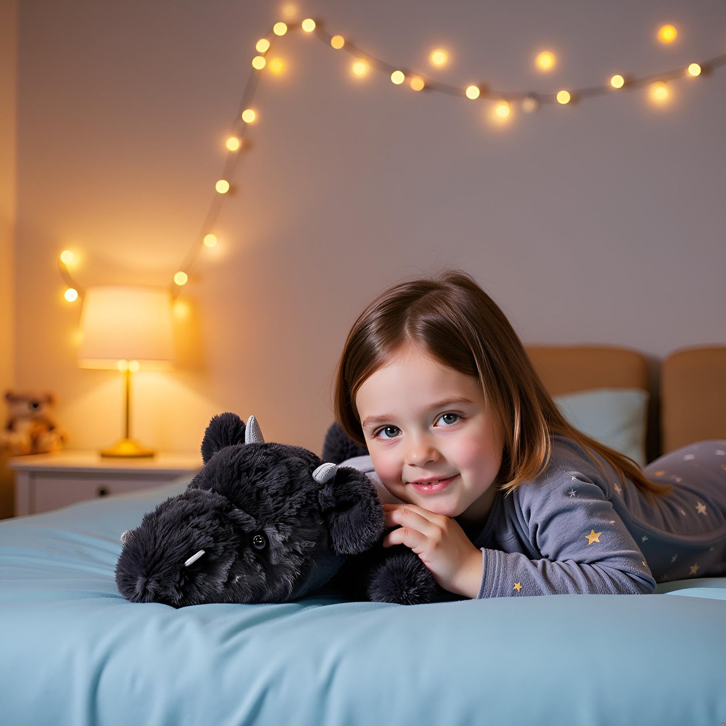 Gisqis 20.5-Inch Weighted Dragon Plush – Soft Black Dragon Stuffed Animal