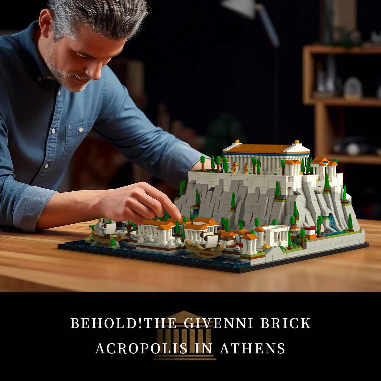 Givenni Architecture: The Acropolis in Athens Building Set – Adult Collectible Model