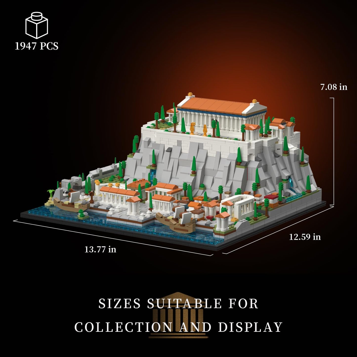 Givenni Architecture: The Acropolis in Athens Building Set – Adult Collectible Model